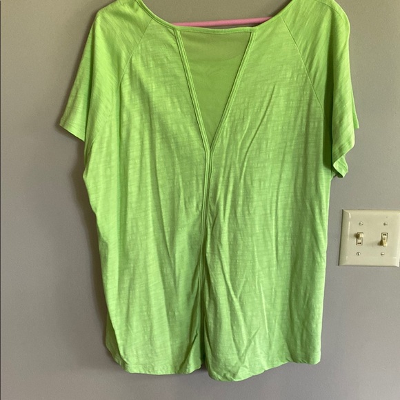 Green Mesh Inset Slub Tee - Picture 6 of 6
